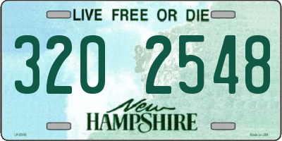 NH license plate 3202548