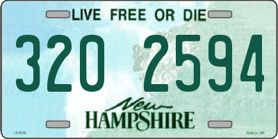 NH license plate 3202594