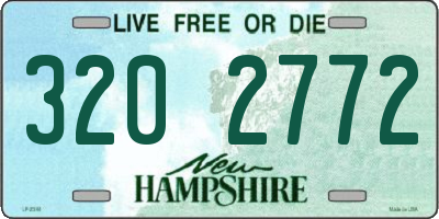 NH license plate 3202772