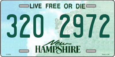 NH license plate 3202972