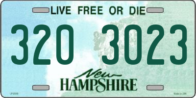 NH license plate 3203023