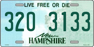 NH license plate 3203133