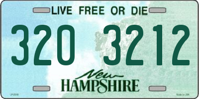 NH license plate 3203212