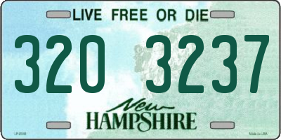 NH license plate 3203237