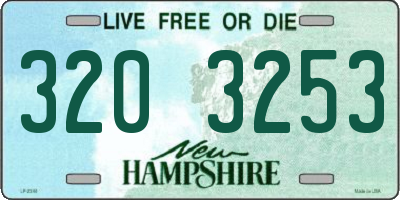 NH license plate 3203253