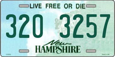 NH license plate 3203257