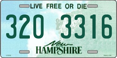 NH license plate 3203316