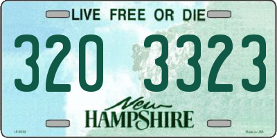 NH license plate 3203323