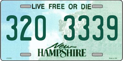 NH license plate 3203339
