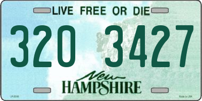 NH license plate 3203427