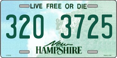 NH license plate 3203725