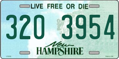 NH license plate 3203954