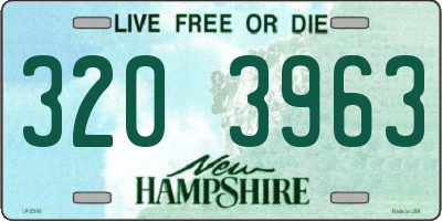 NH license plate 3203963