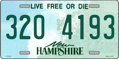 NH license plate 3204193