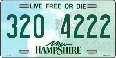 NH license plate 3204222