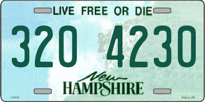 NH license plate 3204230
