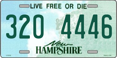 NH license plate 3204446