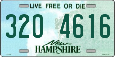 NH license plate 3204616