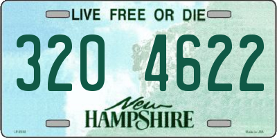 NH license plate 3204622