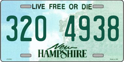 NH license plate 3204938