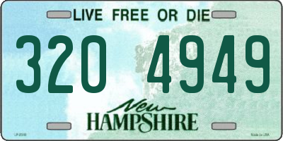 NH license plate 3204949