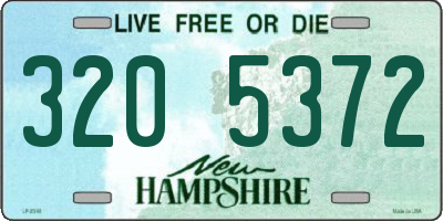 NH license plate 3205372