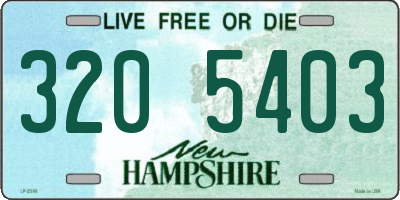 NH license plate 3205403