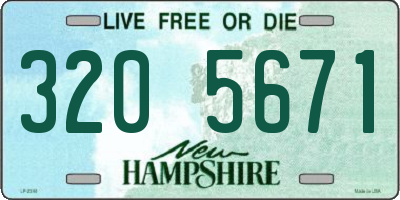 NH license plate 3205671
