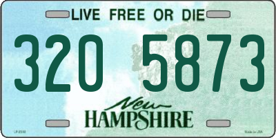 NH license plate 3205873