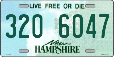 NH license plate 3206047