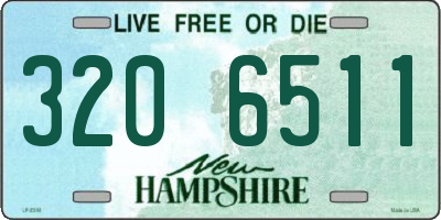 NH license plate 3206511