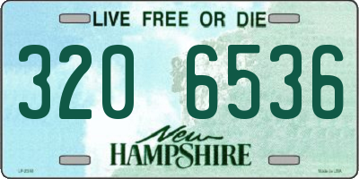 NH license plate 3206536