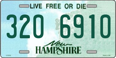 NH license plate 3206910