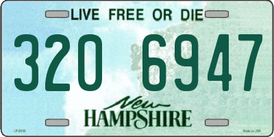 NH license plate 3206947