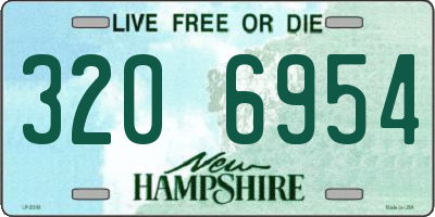NH license plate 3206954