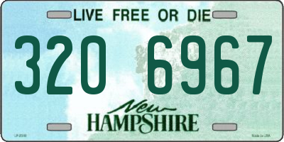 NH license plate 3206967