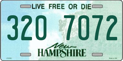NH license plate 3207072