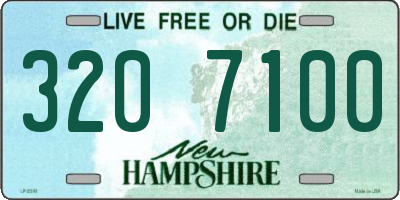 NH license plate 3207100