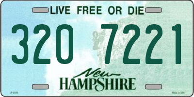 NH license plate 3207221