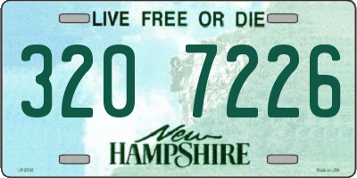 NH license plate 3207226