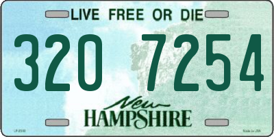 NH license plate 3207254