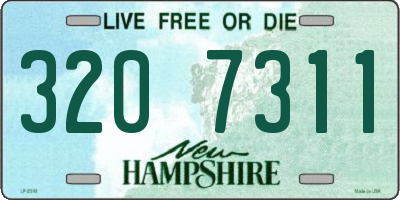 NH license plate 3207311
