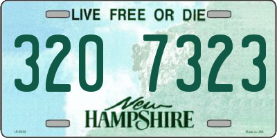 NH license plate 3207323