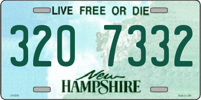 NH license plate 3207332