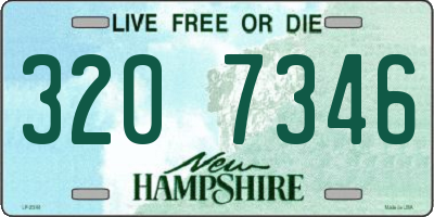 NH license plate 3207346