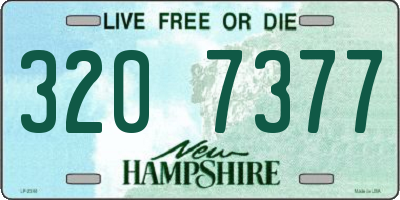 NH license plate 3207377