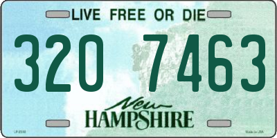 NH license plate 3207463