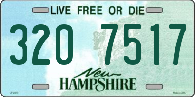 NH license plate 3207517