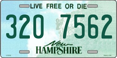 NH license plate 3207562