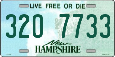 NH license plate 3207733